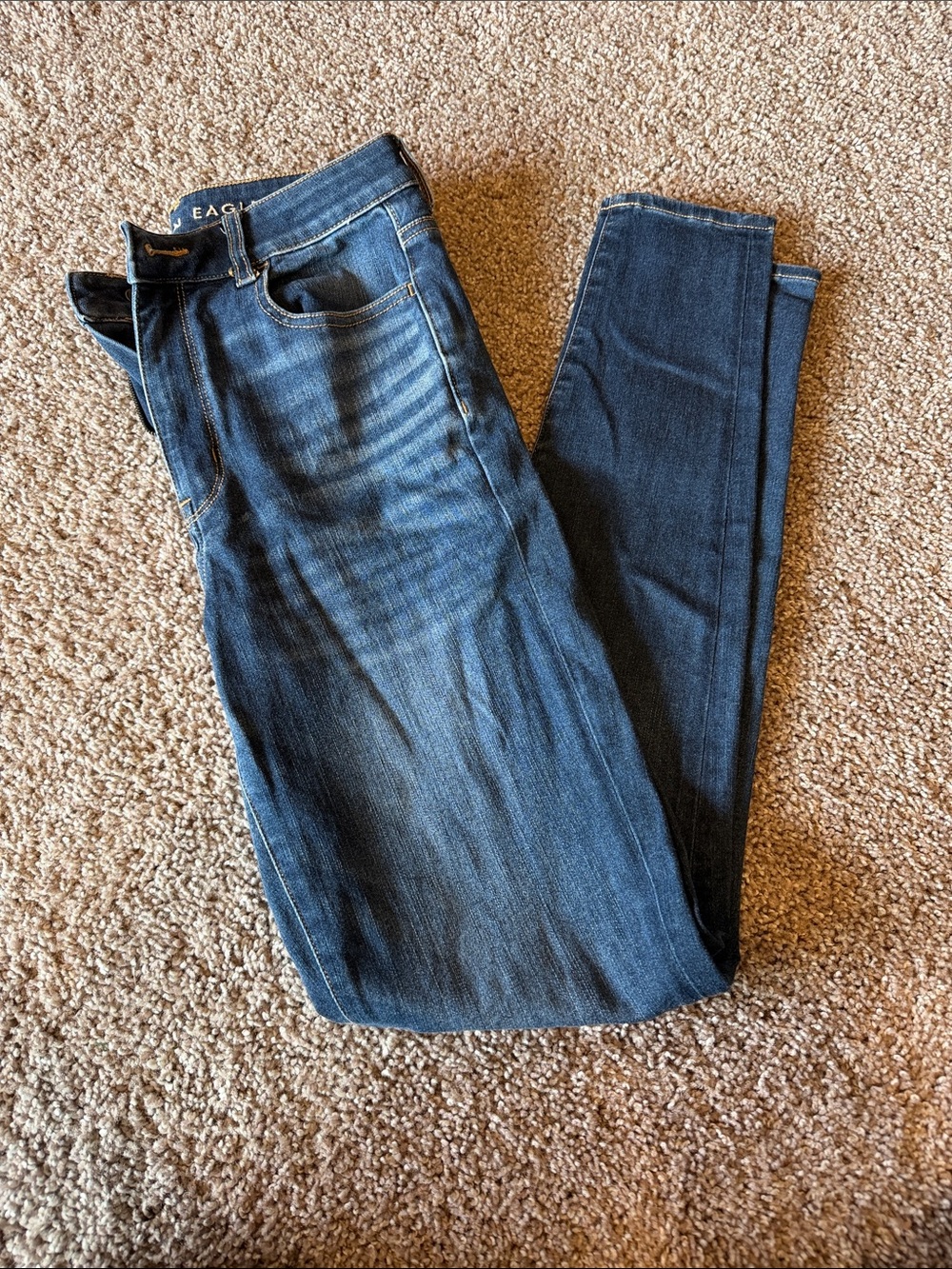 American Eagle Outfitters Women's Skinny Jeans - Dark Blue Wash